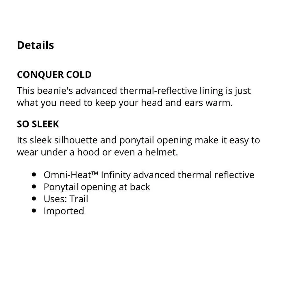 2 New Columbia Infinity Trail™ Omni-Heat™ Infinity unisex s/m Beanie